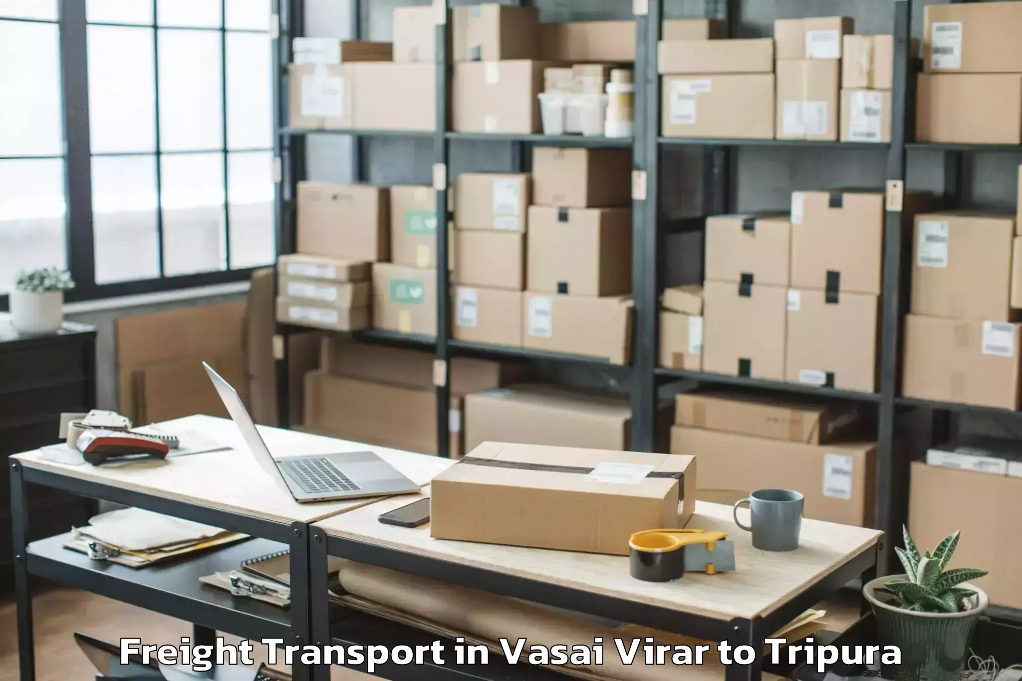 Quality Vasai Virar to Teliamura Freight Transport